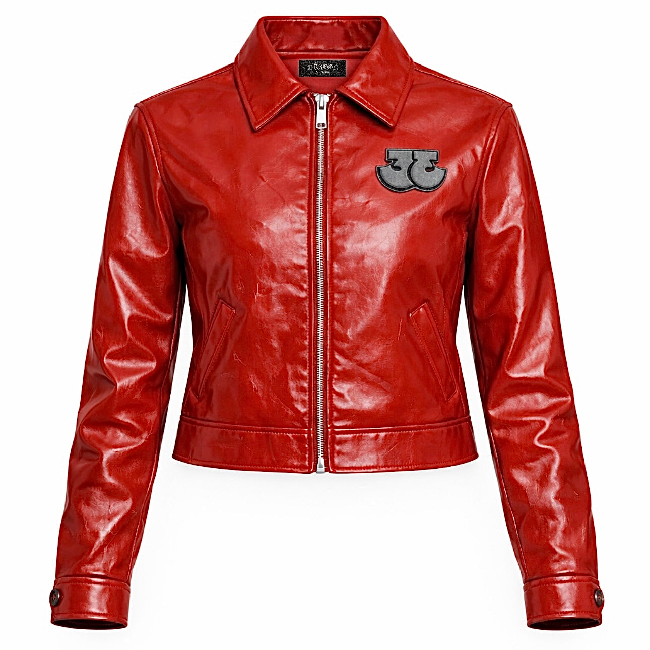 TRӠYON Leather Jacket Femme - Rouge No. 01