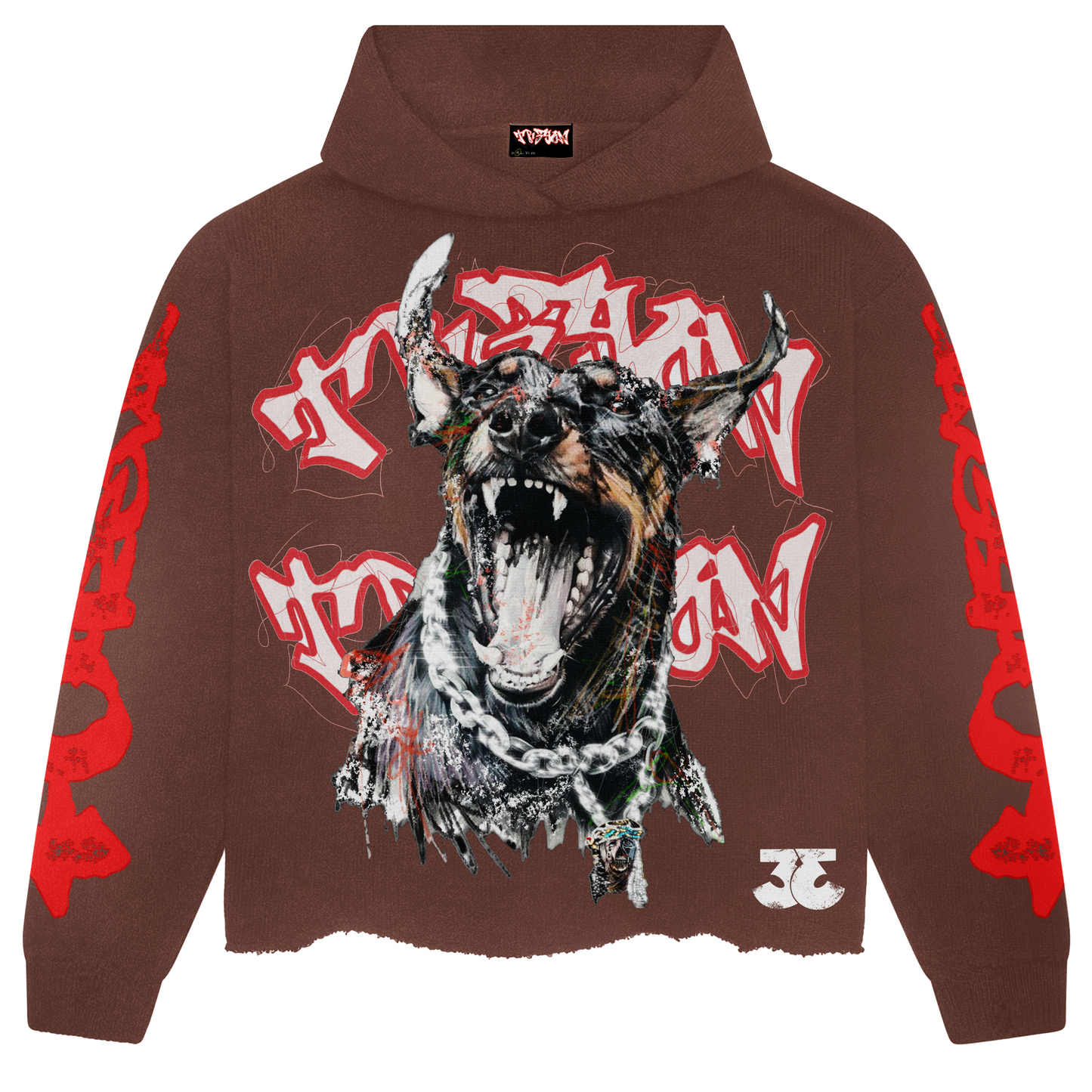 Brown TRӠYON Oversized Hoodie (Unisex)