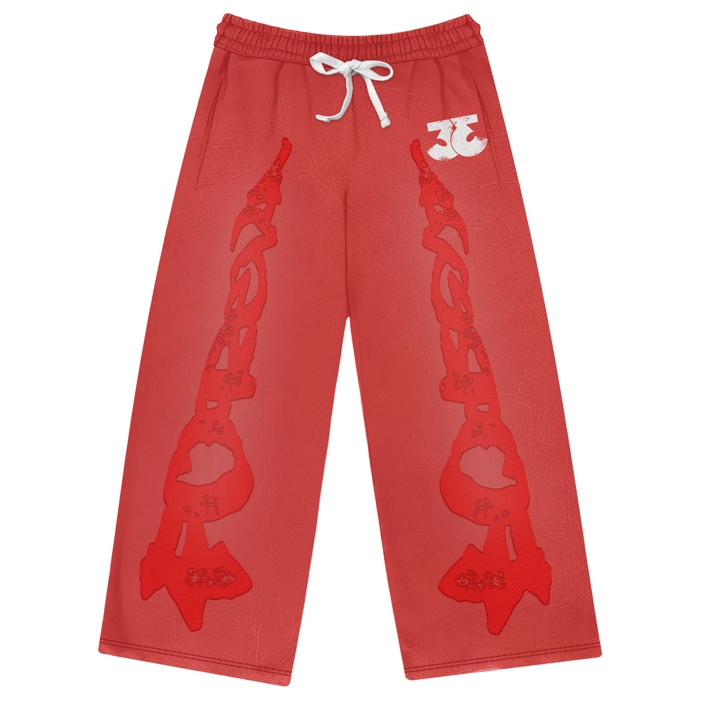 Red TRӠYON Oversized Trousers (Unisex)