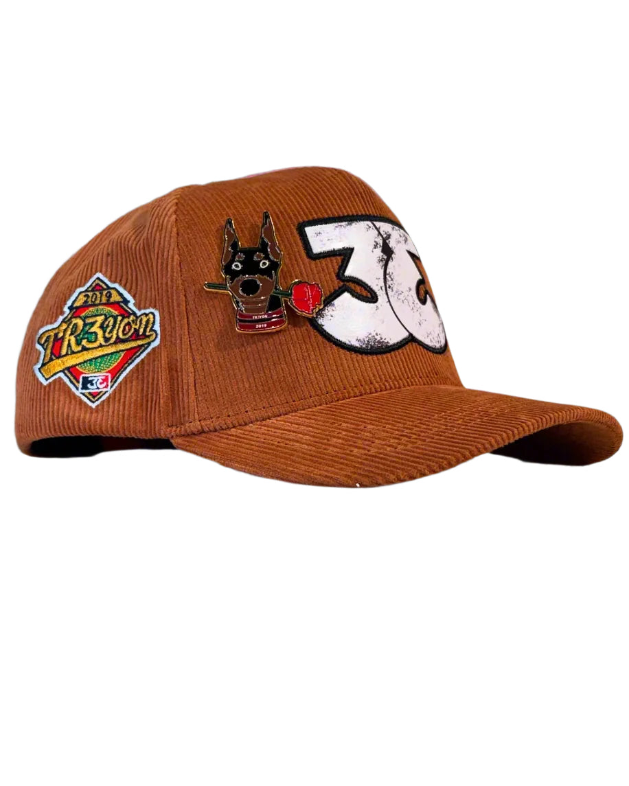 Tan TRӠYON Corduroy Trucker Hat (Unisex)