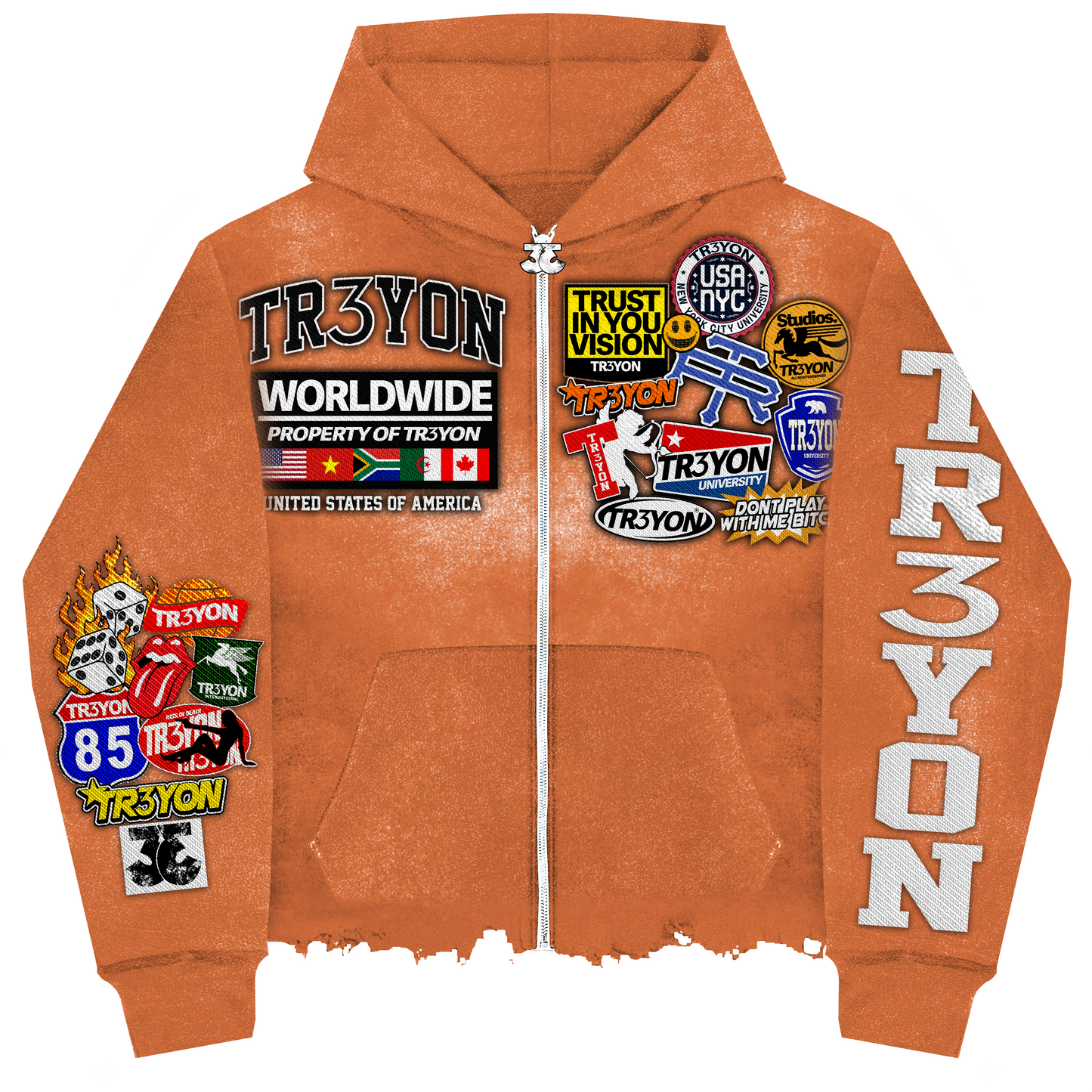 Orange "Patch" TRӠYON Jacket (Unisex)