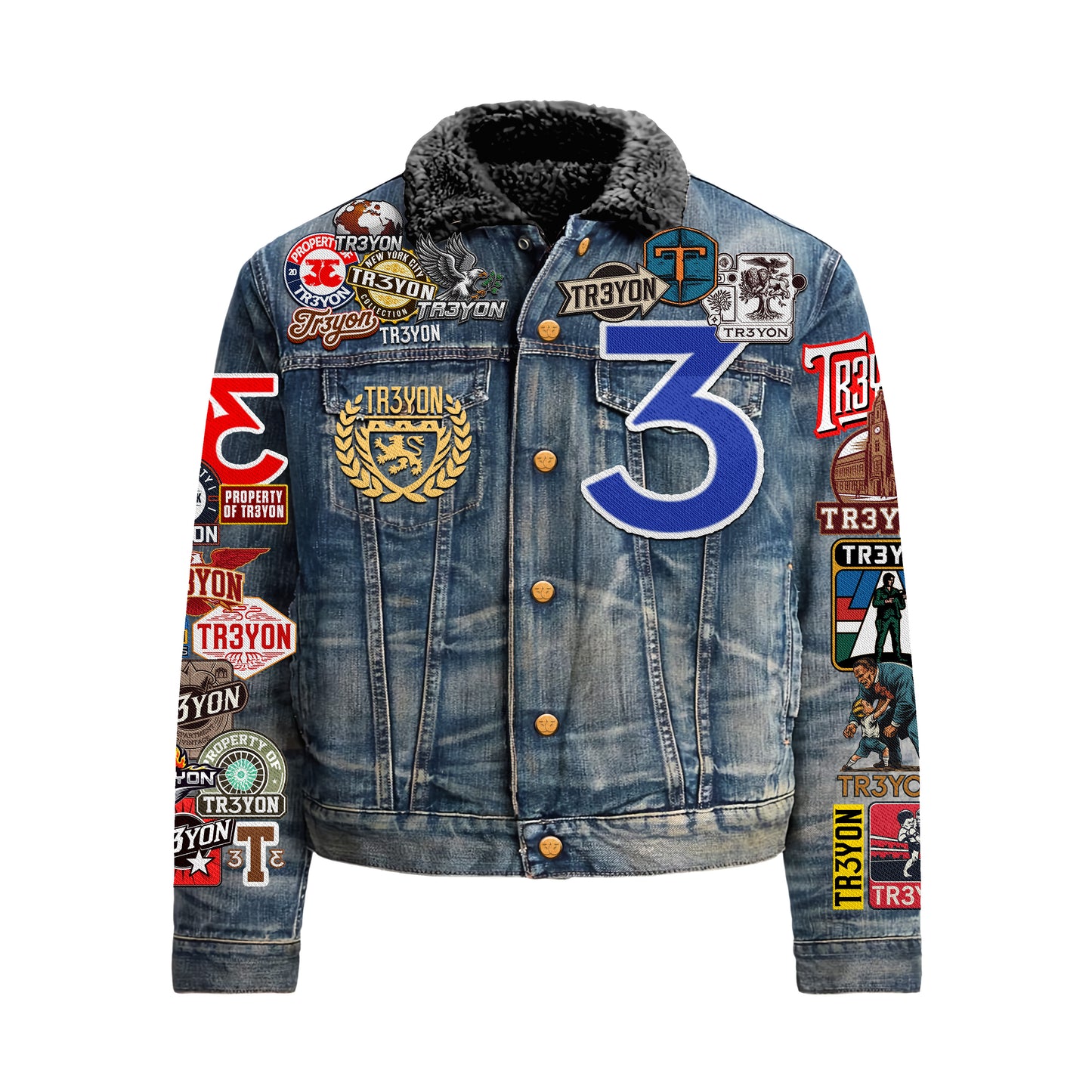 TRӠYON “World Series” Denim Jacket