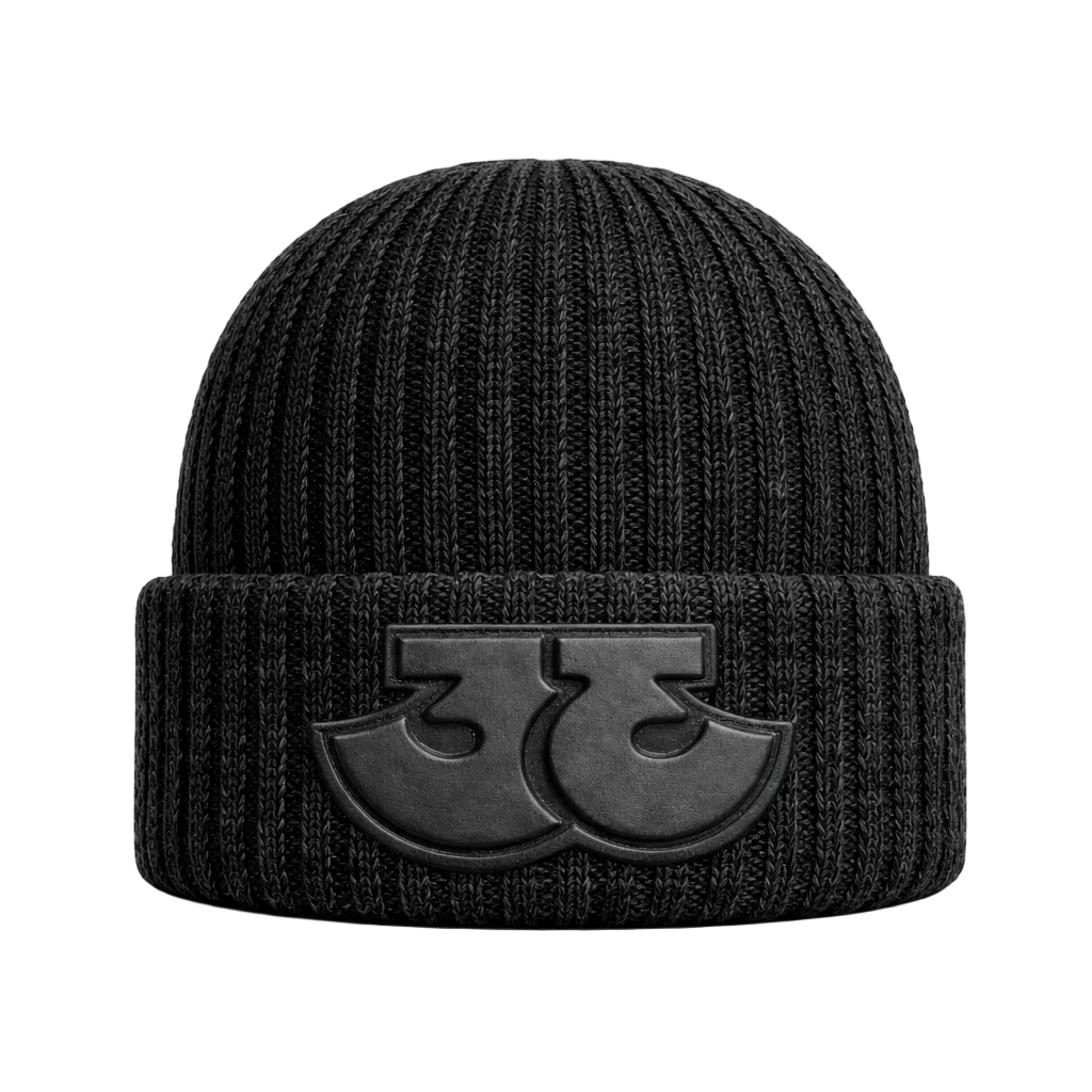 TRӠYON Ribbed Knit Beanie - Onyx
