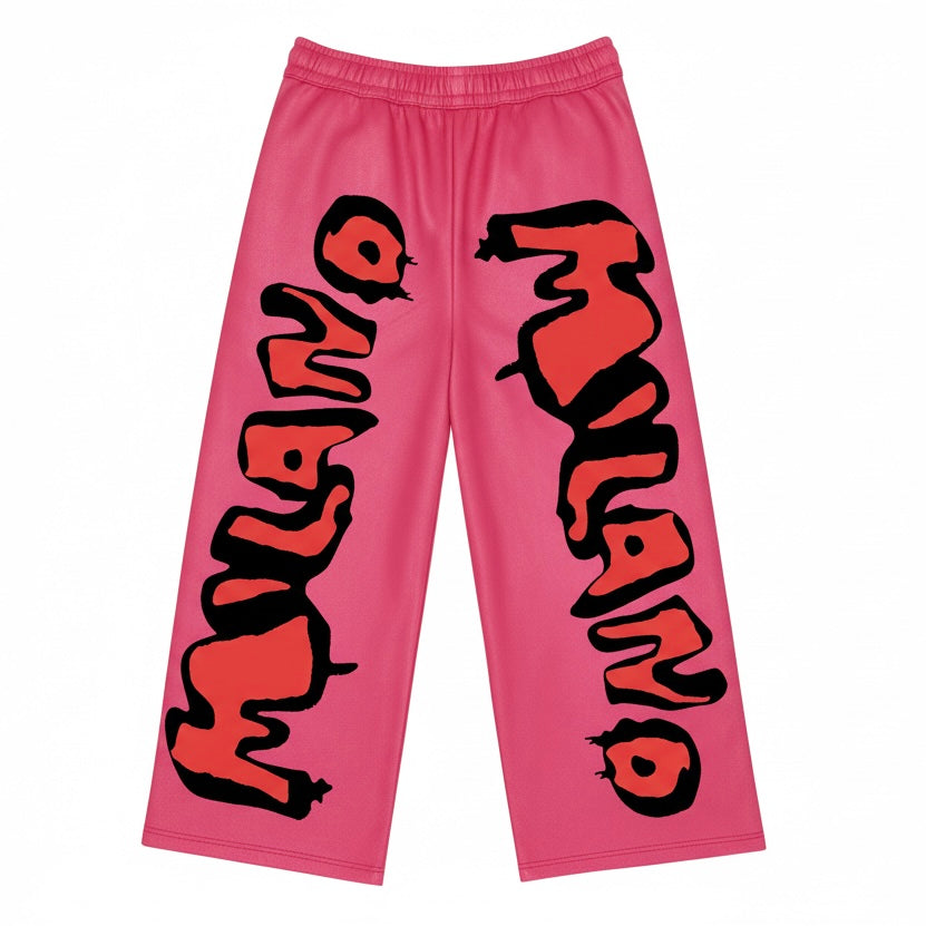 MILANO Oversized Trousers - BloodRose Pink