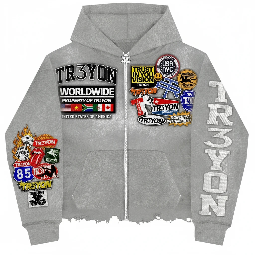 TRӠYON Patch Jacket - Chrome Dust