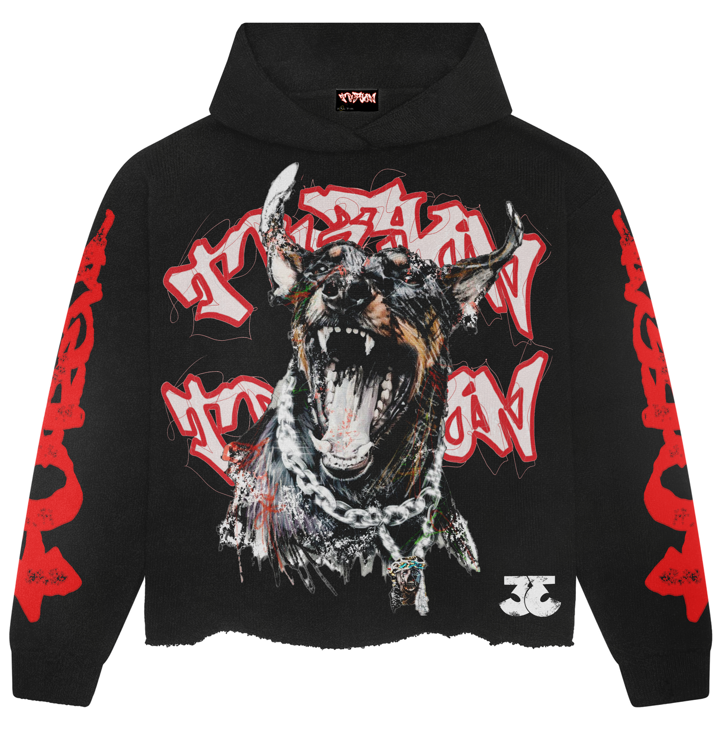 Black TRӠYON Oversized Hoodie (Unisex)