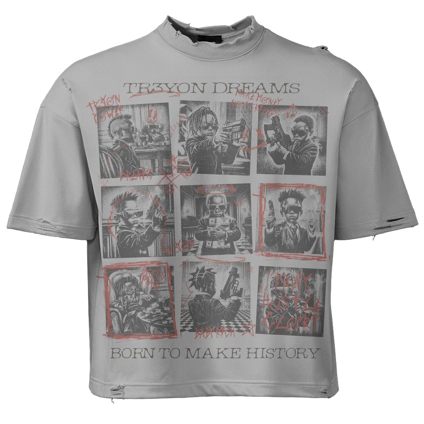 Gray No Risk No Story TRӠYON Tee (Unisex)