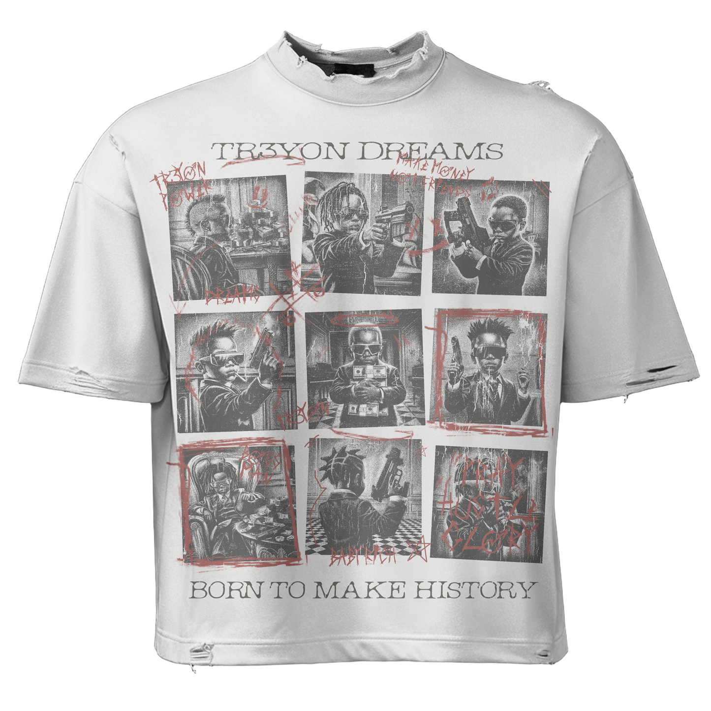 White No Risk No Story TRӠYON Tee (Unisex)