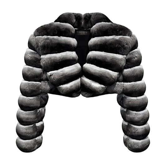 TRӠYON Cropped Chinchilla Coat – Frostbite Phantom