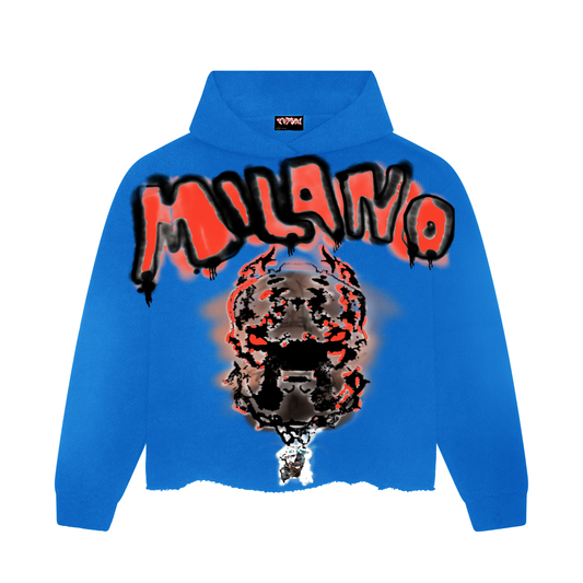 MILANO Oversized Hoodie - Blue Glacier