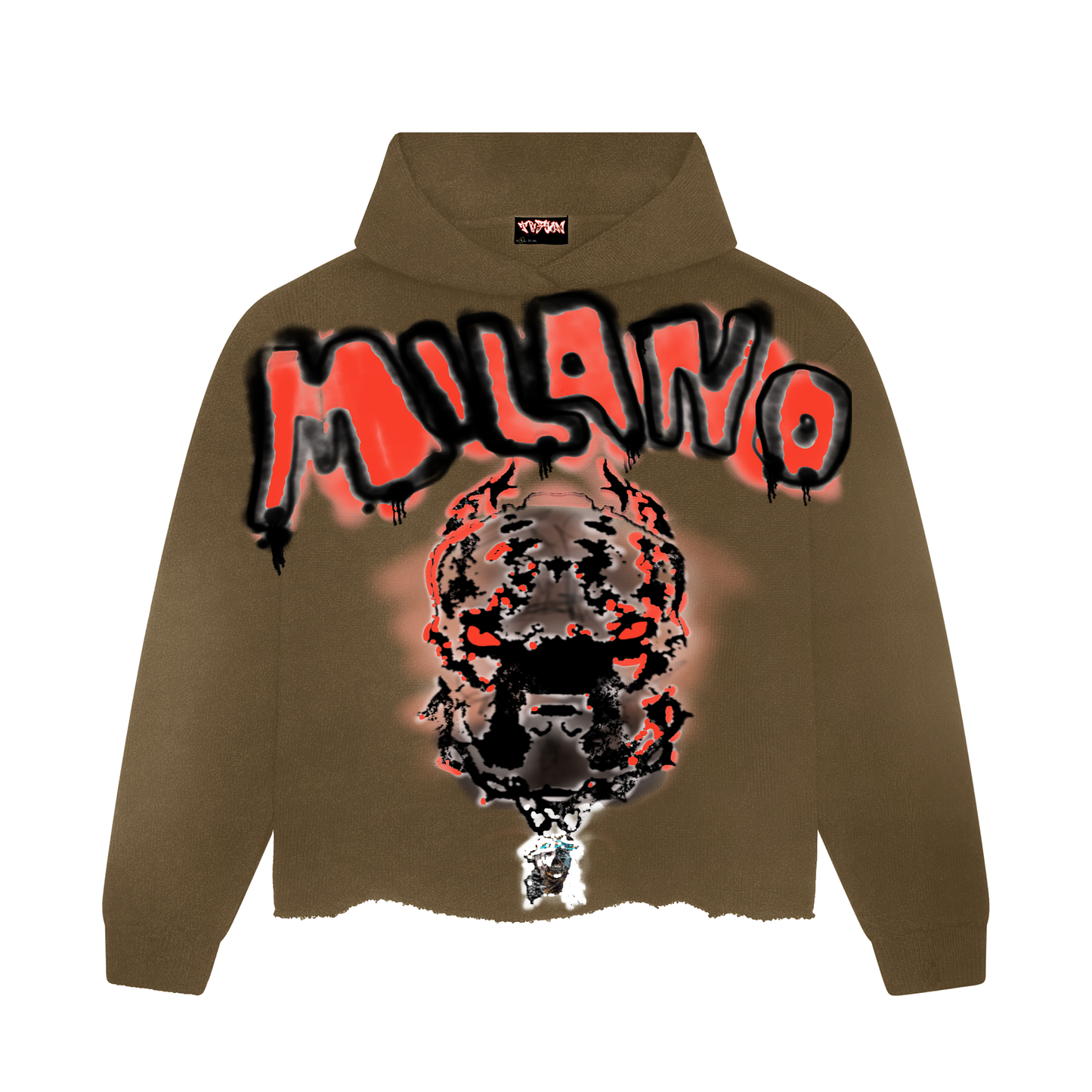 MILANO Oversized Hoodie - Olive Python