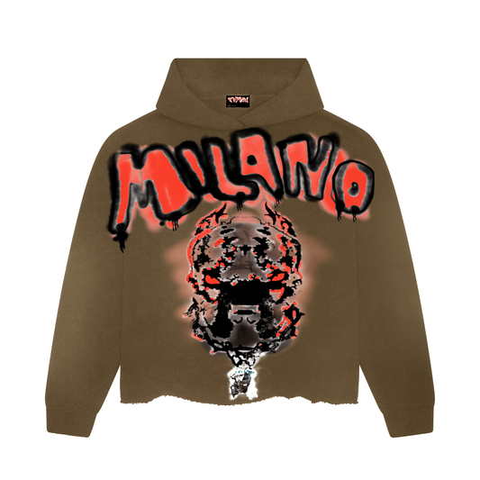 MILANO Oversized Hoodie - Olive Python