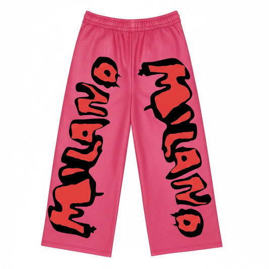 MILANO Oversized Trousers - BloodRose Pink